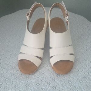 Rockport Leather Cork Wedge Sandles